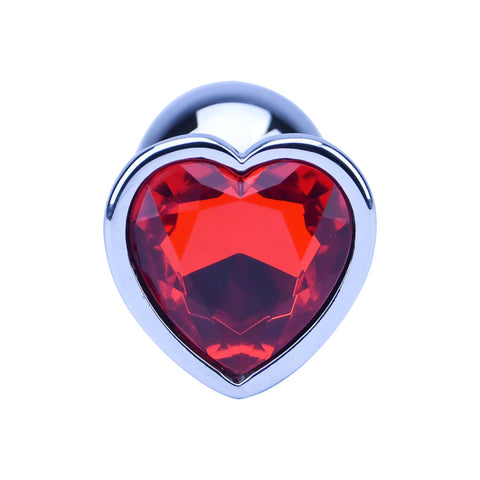 Precious Metals Heart Shaped (Silver) – Jewelled Metal Butt Plug Default Title > Anal Range > Jewel Butt Plugs