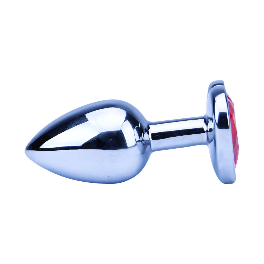 Precious Metals 2.95 Inch Heart Shaped (Silver) – Jewelled Metal Butt Plug > Anal Range > Jewel Butt Plugs