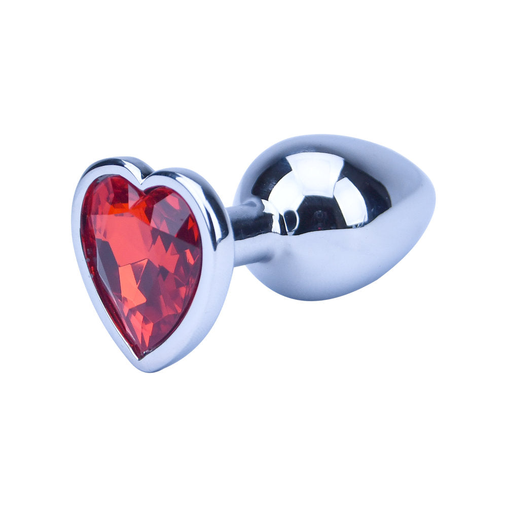 Precious Metals 2.95 Inch Heart Shaped (Silver) – Jewelled Metal Butt Plug > Anal Range > Jewel Butt Plugs