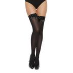 Lace By Lj – Thigh High Stockings With Bow One Size - Black Default Title > Clothes > Hosiery > Stockings