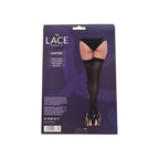 Lace By Lj – Thigh High Stockings With Bow One Size - Black > Clothes > Hosiery > Stockings