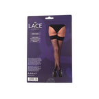 Lace By Lj Rhinestone Fishnet Thigh High Stockings - Stay Up Band - Black > Clothes > Hosiery > Stockings