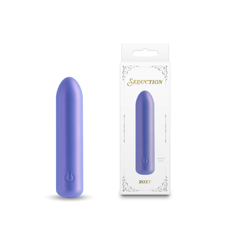 Seduction Roxy Metallic 9 cm USB Rechargeable Vibrating Bullet Blue BULLETS