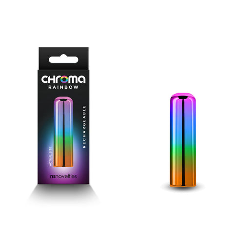Chroma Rainbow Small 6.8 cm USB Rechargeable Bullet Vibrator Coloured BULLETS