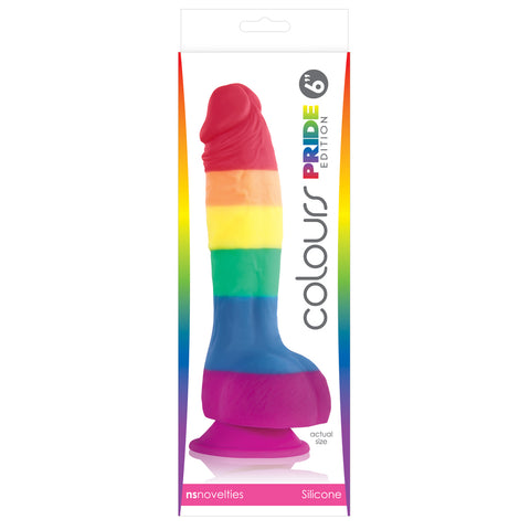 Colours Pride Edition 6 Inch Realistic Silicone Dildo With Balls Dongs Neutral
