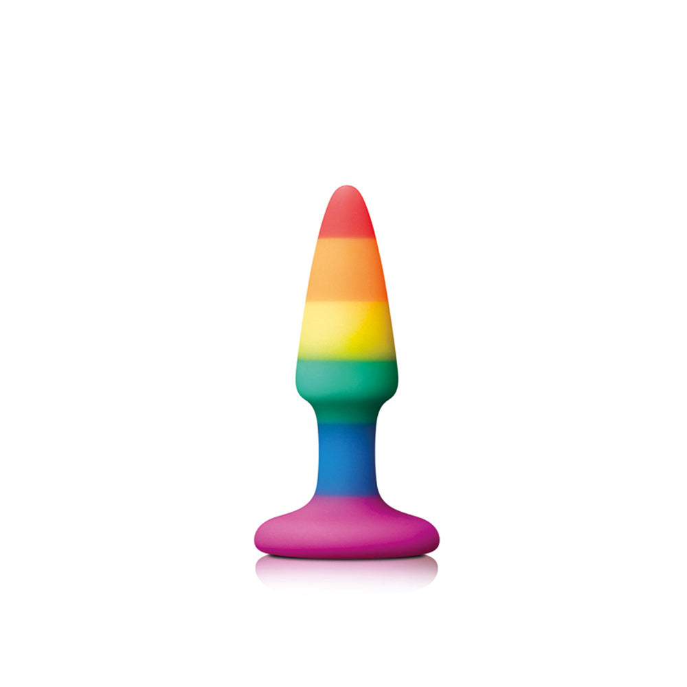 Pride Pleasure Plug Rainbow Mini Compact Silicone Anal Plug Default Title > Anal Range > Butt Plugs