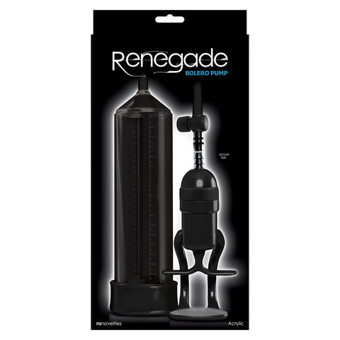 Renegade Bolero One Hand Vacuum Pump Black Ergonomic > Sex Toys For Men > Penis Enlargers