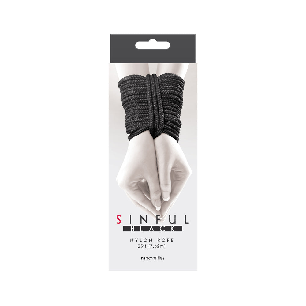 Sinful 25 Foot Nylon Rope Black Rope