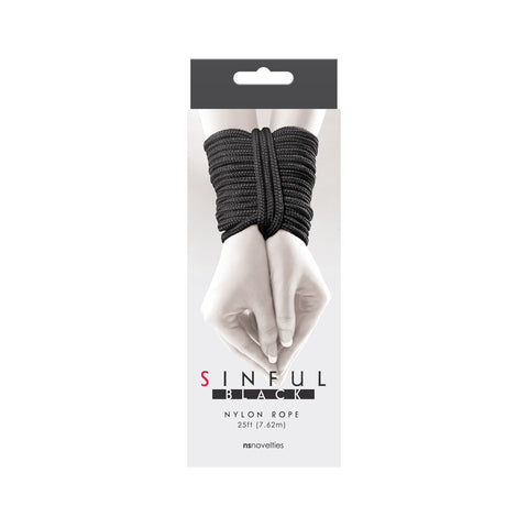 Sinful 25 Foot Nylon Rope Black Rope