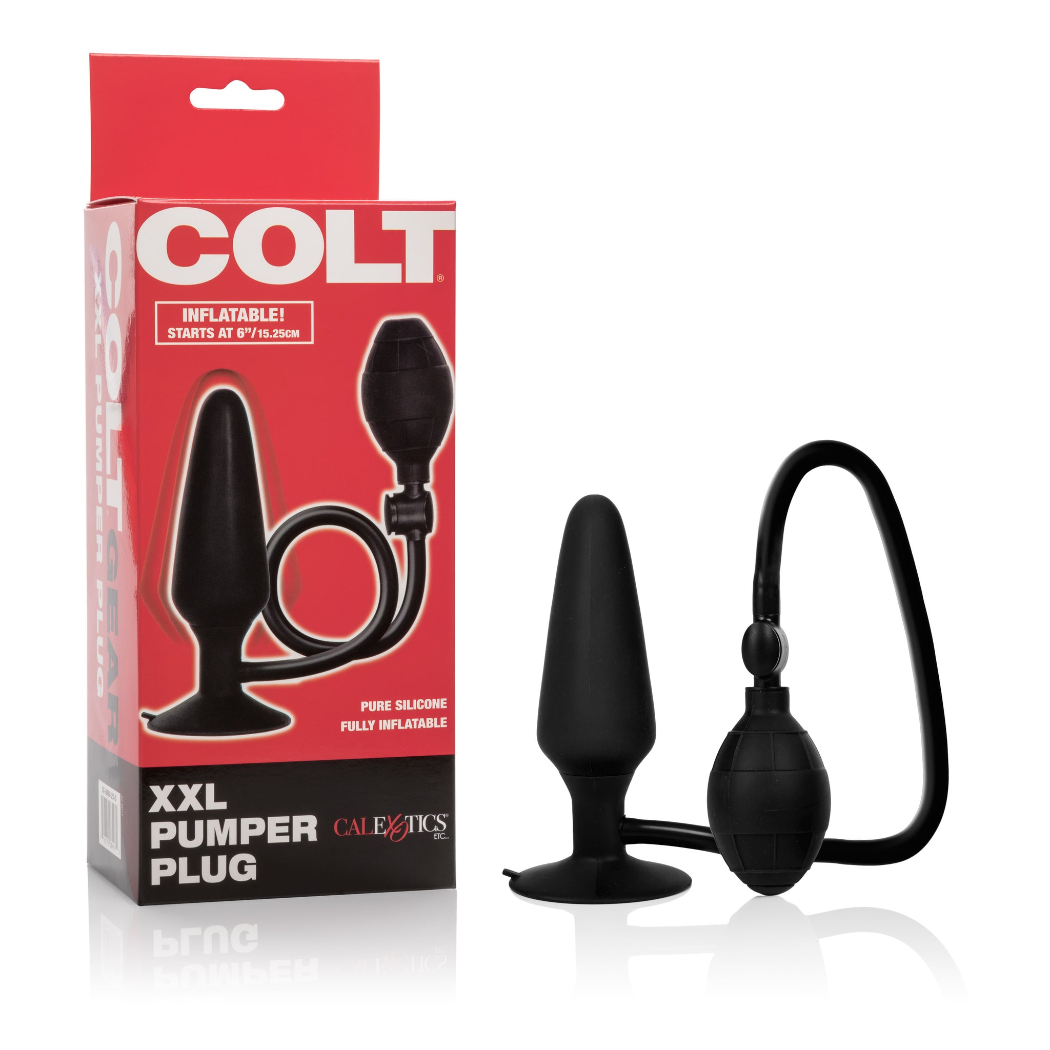 Colt XXL Pumper Plug – Inflatable Silicone Anal Plug with Squeeze Bulb and Quick Release Valve > Anal Range > Tunnel and Stretchers