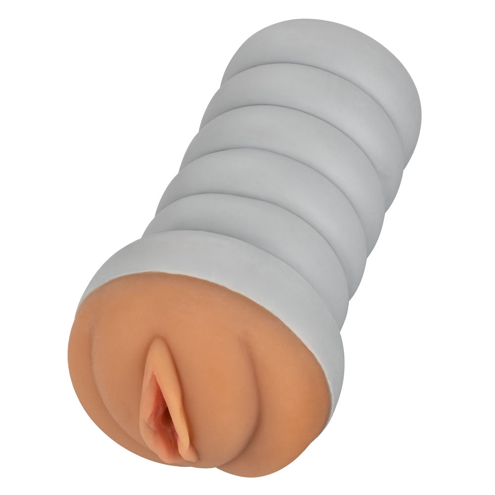 Gripper Ribbed Tight Pussy Brown Masturbator Strokers - Manual