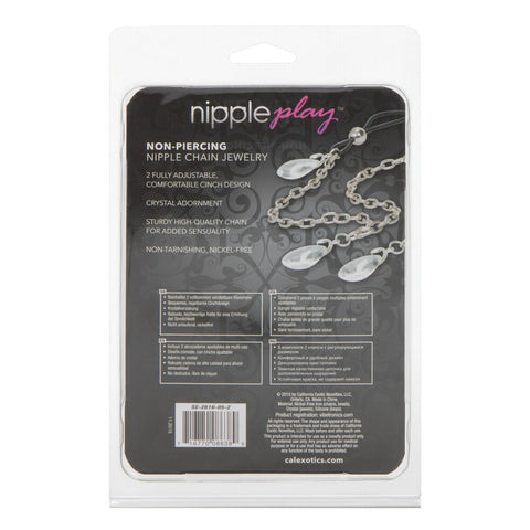 Nipple Play Non Piercing Nipple Chain Jewellery Crystal > Clothes > Body Jewellery