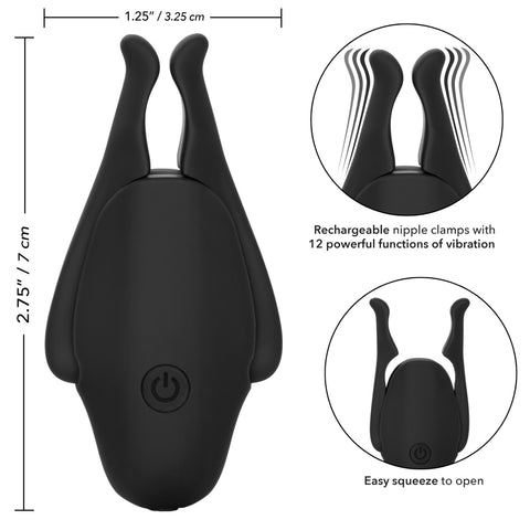 Rechargeable Nipplettes – Vibrating Adjustable Nipple Clamps > Sex Toys > Nipple Stimulators