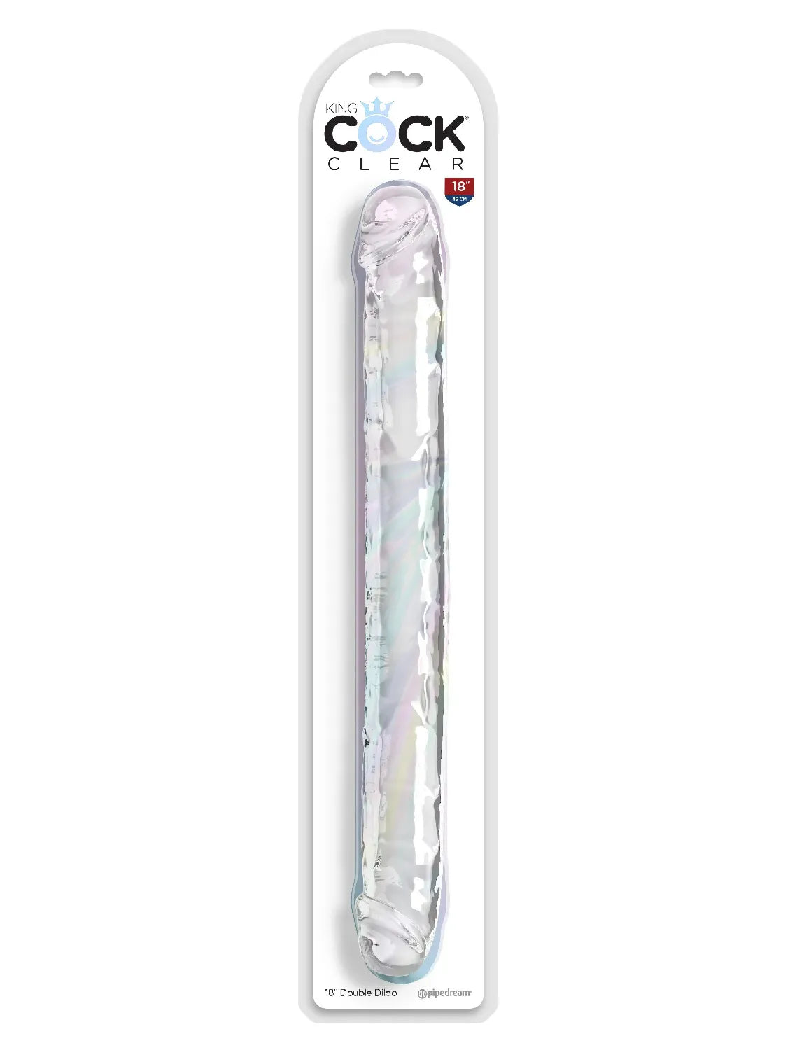 Pipedream King Cock Clear 18 Inch Double Dildo – Clear Double Dildo > Dildos > Double Dildos