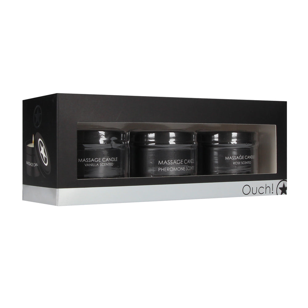 Ouch Set of 3 Massage Candles Massage Oil