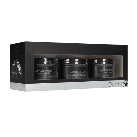 Ouch Set of 3 Massage Candles Massage Oil