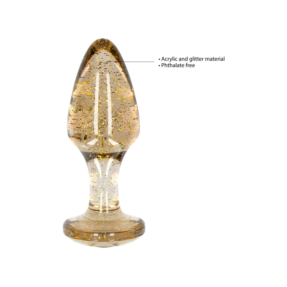Ouch Golden Glitter Acrylic Butt Plug Set – Acrylic Butt Plugs > Anal Range > Butt Plug Kits
