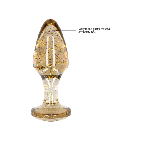 Ouch Golden Glitter Acrylic Butt Plug Set – Acrylic Butt Plugs > Anal Range > Butt Plug Kits