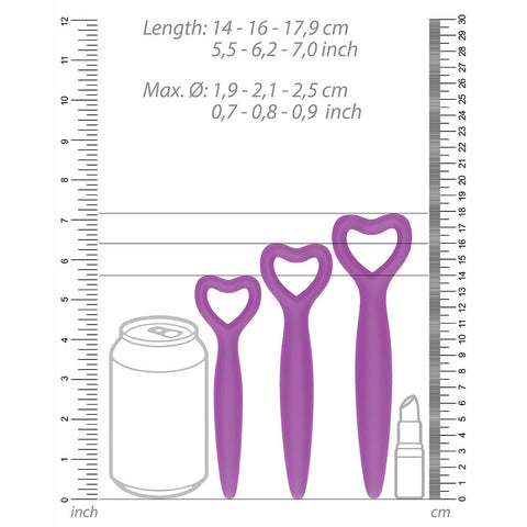 Ouch Silicone Vaginal Dilator Set Purple 4 Piece Kit Dilators