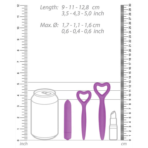 Ouch Silicone Vaginal Dilator Set Purple 4 Piece Kit Dilators