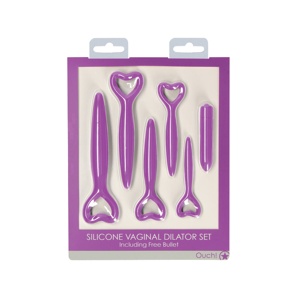 Ouch Silicone Vaginal Dilator Set Purple 4 Piece Kit Dilators