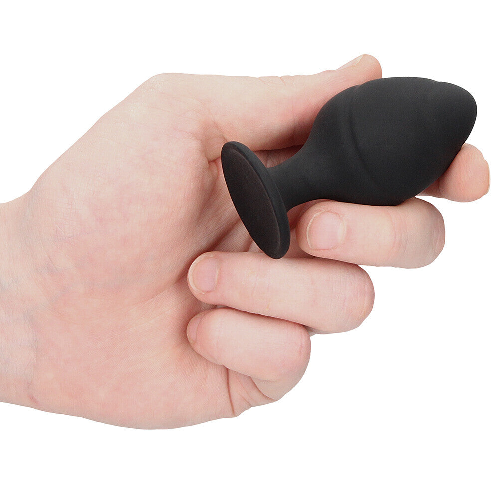 Ouch Silicone Swirled Butt Plug Set Black > Anal Range > Butt Plug Kits