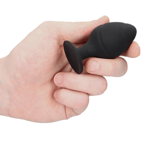 Ouch Silicone Swirled Butt Plug Set Black > Anal Range > Butt Plug Kits