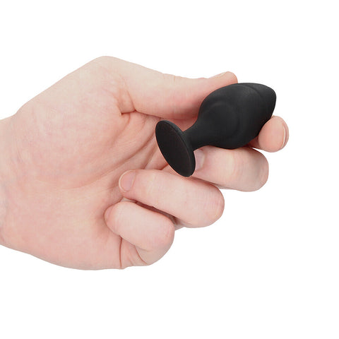 Ouch Silicone Swirled Butt Plug Set Black > Anal Range > Butt Plug Kits