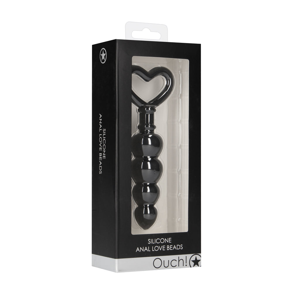 Ouch Silicone Anal Love Beads Black > Anal Range > Anal Beads