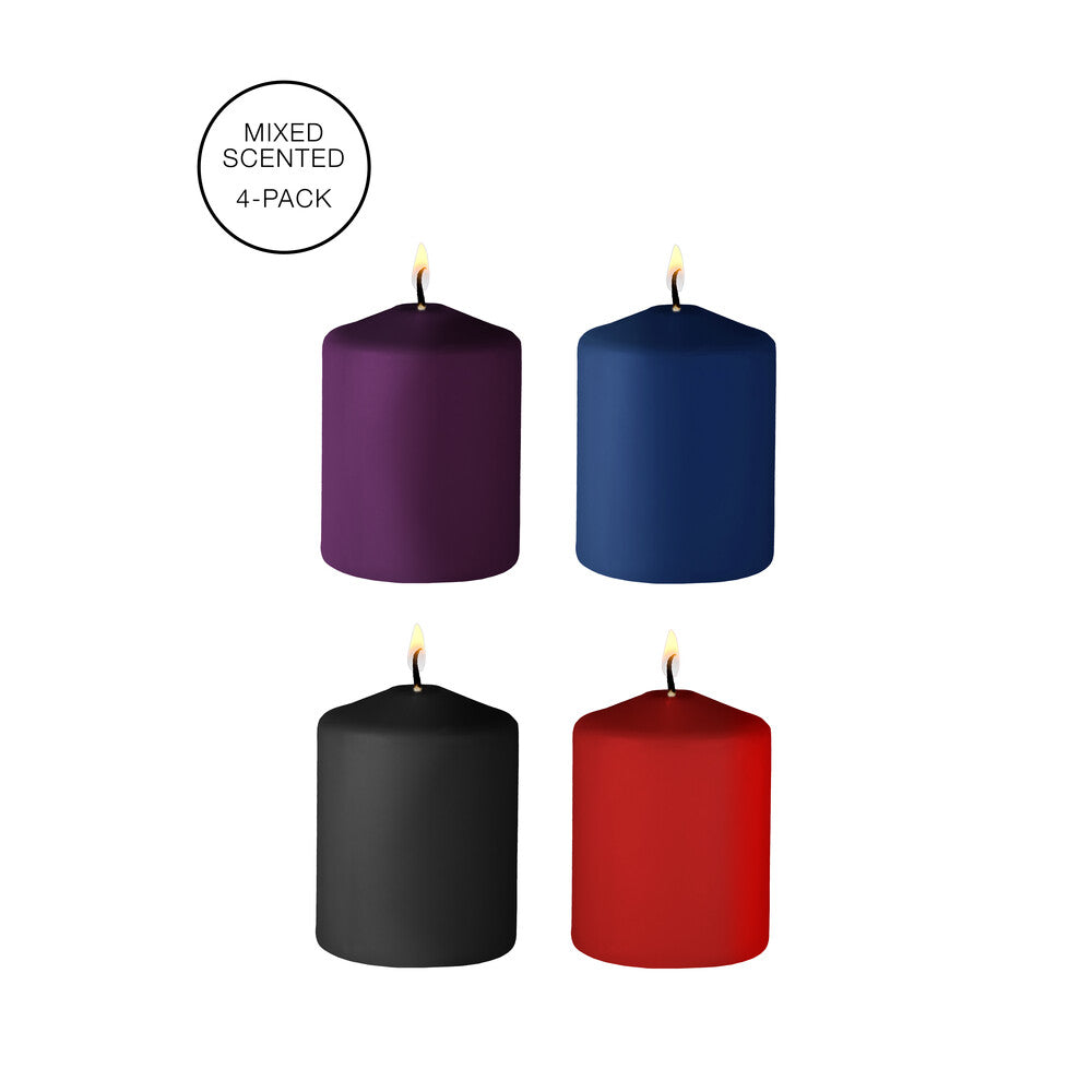 Ouch 4 Pack Mixed Scented Tease Candles – Warming Sensation Candles Default Title > Candles > Drip Main image