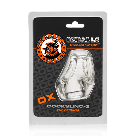 Oxballs Cocksling 2 Cock And Ball Ring Clear Clear COCK RINGS Sling