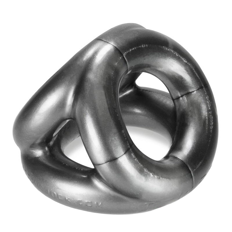 Oxballs TriSport 3 Ring Steel Cocksling Adjustable Support Silver COCK RINGS Sling