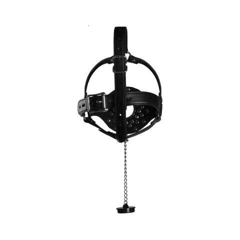 Open Mouth Gag Head Harness with Plug Stopper > Bondage Gear > Masks