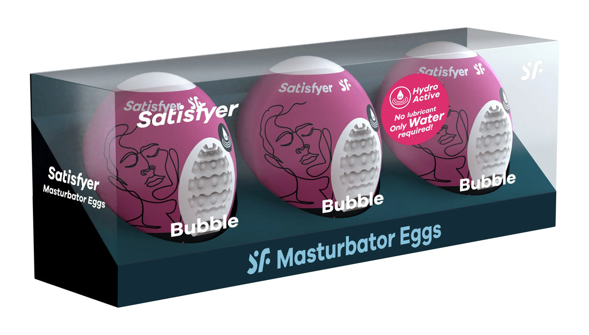Satisfyer Bubble Masturbator Eggs Set of 3 – Disposable Stretchy Male Masturbators > Sex Toys For Men > Masturbators Cup