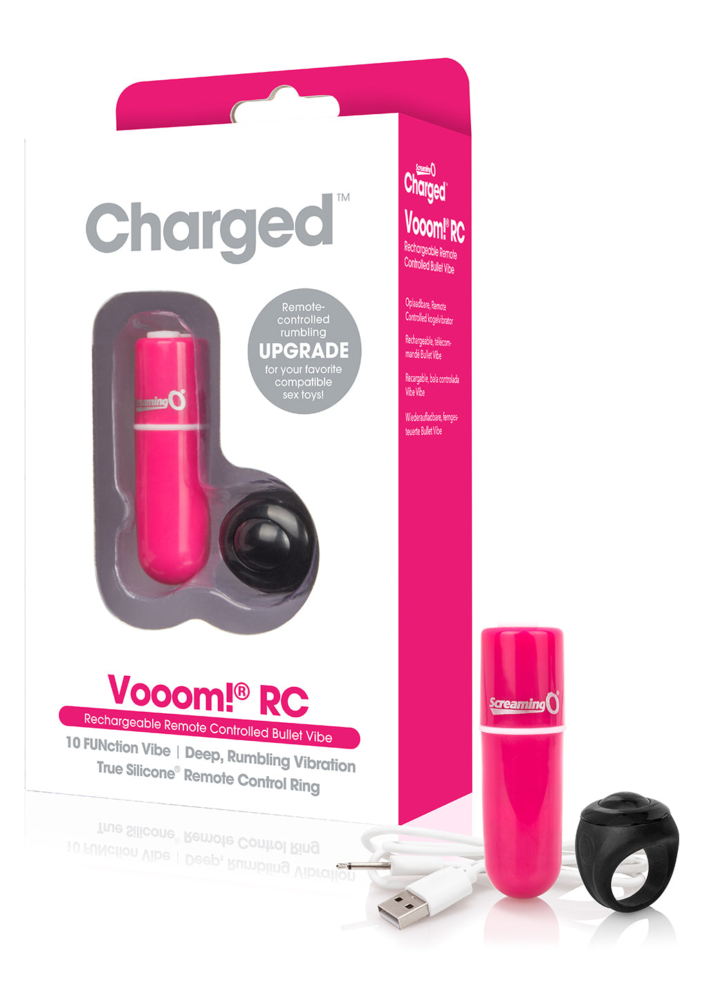 Screaming O Charged Vooom Remote-Controlled Rechargeable Bullet Vibrator with 10 Functions > Sex Toys For Ladies > Clitoral Vibrators and Stimulators