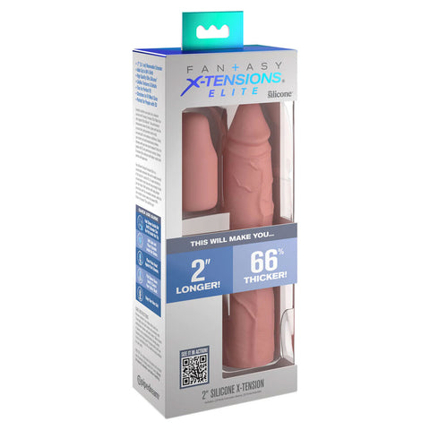 Xtensions Elite 2 Inch Silicone Penis Extender Sleeve > Sex Toys For Men > Penis Extenders