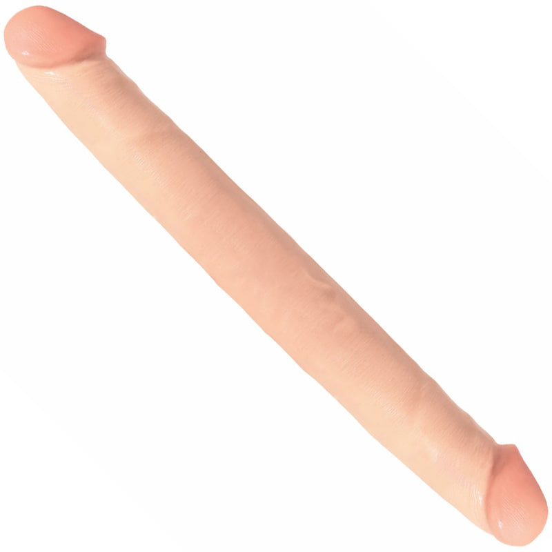 Basix 12 Inch Double Dong Flesh Default Title > Realistic Dildos and Vibes > Double Dildos