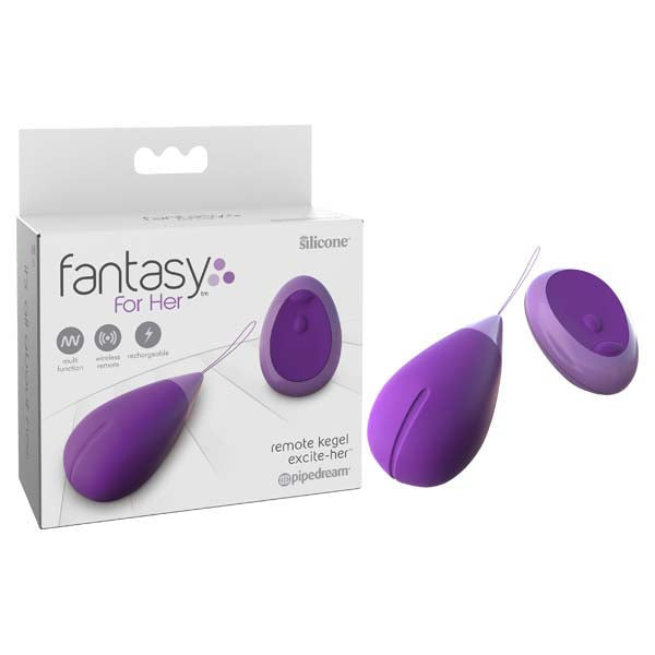 Fantasy For Her Remote Kegel Excite-Her 6.4cm USB Rechargeable Trainer Purple Kegel & Pelvic Exercisers