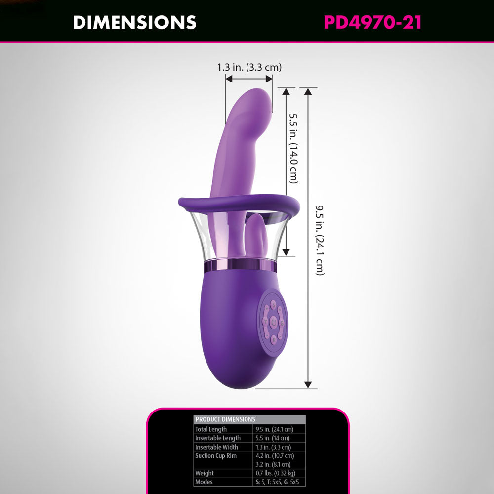 Fantasy For Her Ultimate Pleasure Pro Plus Rechargeable G-Spot Vibrator with Clitoral Licking and Flicking > Sex Toys For Ladies > Clitoral Vibrators and Stimulators