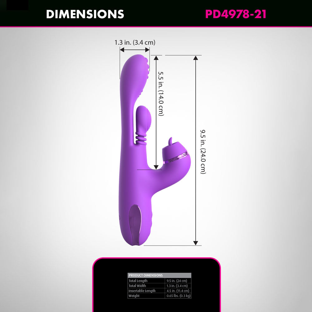 Fantasy For Her IntiMotion Pulse Pro 24 cm Swirling and Flicking Rabbit Vibrator > Vibrators > Ladies > Rabbit Multi