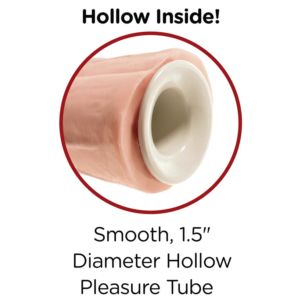 King Cock 11 Inch Flesh Two Cocks One Hole Hollow StrapOn > Realistic Dildos and Vibes > Double Dildos