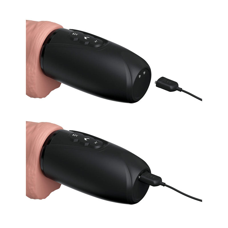 King Cock Plus Thrusting Cock 6.5 Inch – Warming Vibrating Piston-Powered Dildo > Dildos > Thrusting Dildos