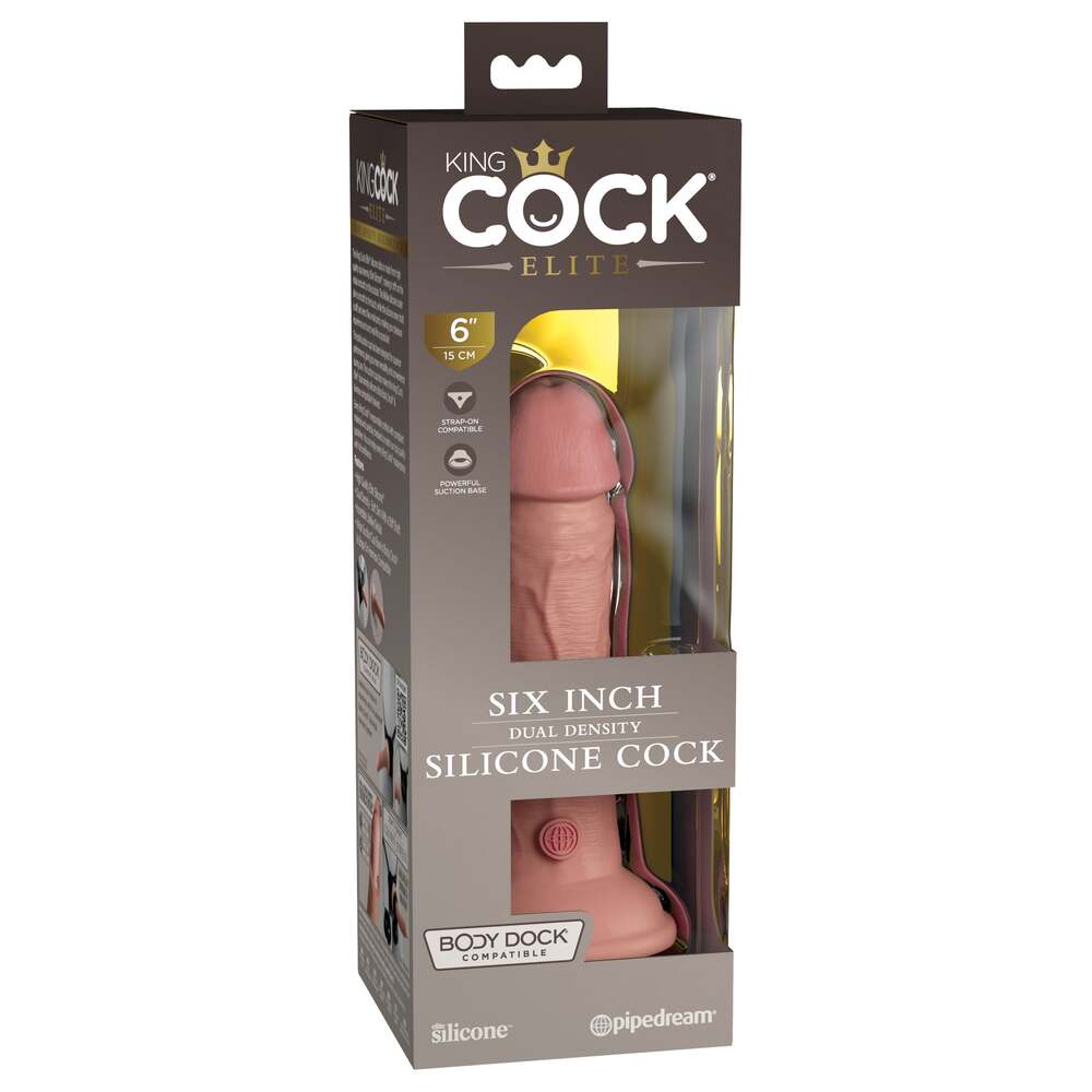 King Cock Elite 6 Inch Dual Density Dildo Caramel > Realistic Dildos and Vibes > Penis Dildo