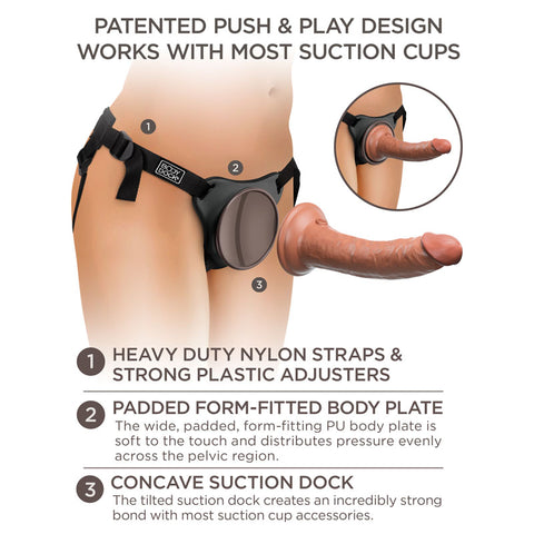 King Cock Elite Comfy Body Dock Kit with Tan 17.8 cm Dong Dildos & Dongs