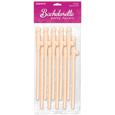 Bachelorette Party Favors Dicky Sipping Straws Set of 10 Beige > Novelties > Bachelor & Bachelorette Items