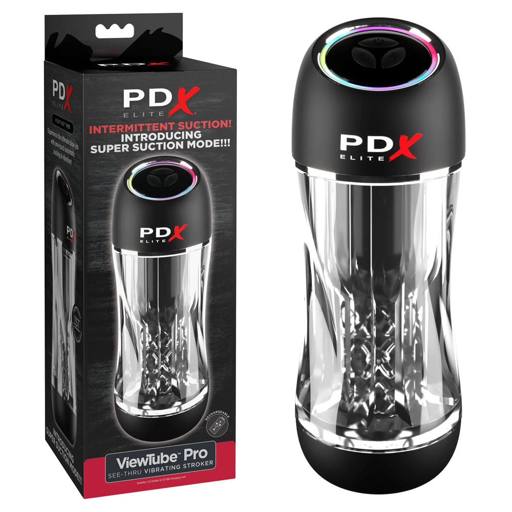 PDX Elite ViewTube Pro – Suction and Vibration Male Masturbation Toy > Sex Toys For Men > Masturbators > Vibrating