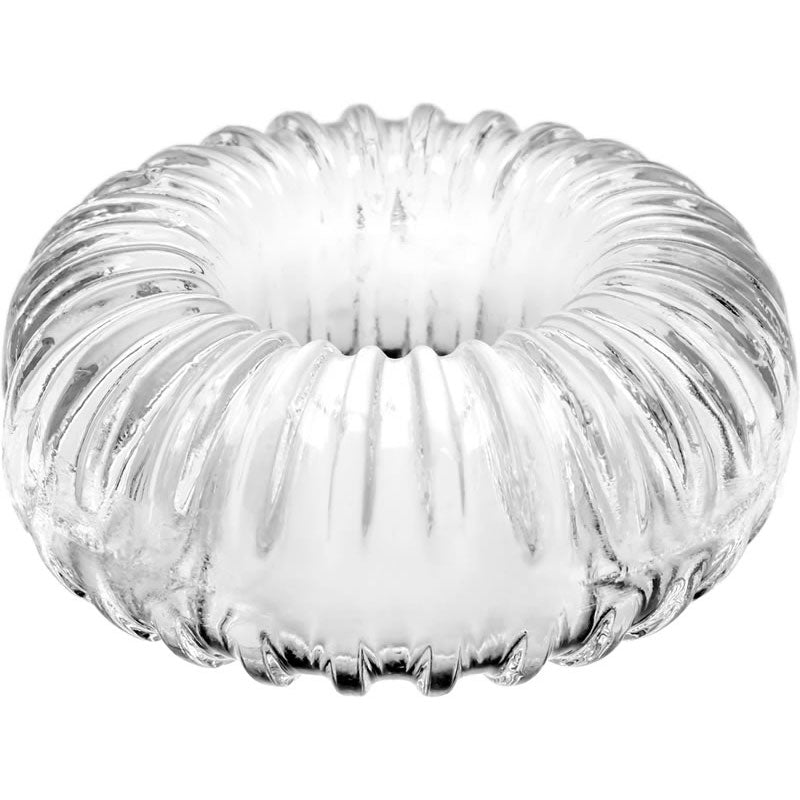 Perfect Fit Ribbed Clear Silicone Cock Ring Stretchy Aid Default Title > Sex Toys For Men > Love Rings