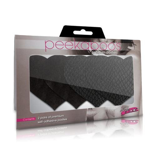 Peekaboo Pasties Black Hearts Pasties