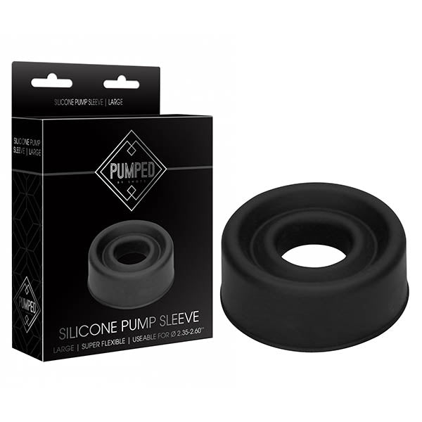 Pumped Silicone Pump Sleeve for Large Penis Pumping Black PUMPS