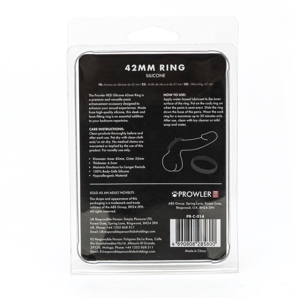 Prowler Red Silicone 42mm Cock Ring Comfortable Fit > Sex Toys For Men > Love Rings